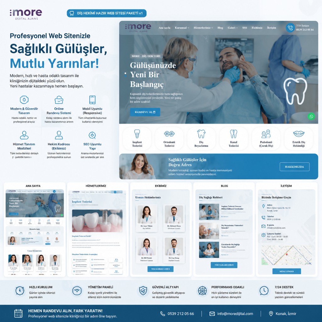 Diş Hekimi Hazır Web Sitesi Paketi v1