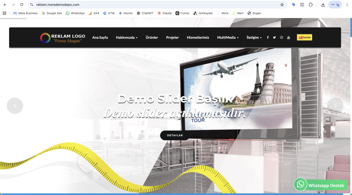 Kurumsal Reklamcı ve Tabelacı Sitesi Scripti V1