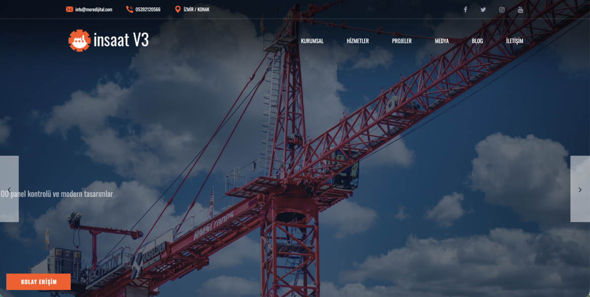 İnşaat ve Gayrimenkul V6 (Kurumsal Prestij ve SEO Odaklı Web Sitesi)