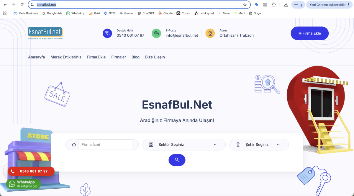 Gelişmiş Firma Rehberi ve Liste Portalı Yazılımı v1