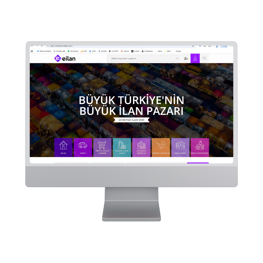 Gelişmiş Kategori Bazlı Hazır İlan Sitesi (Portal Yazılımı)