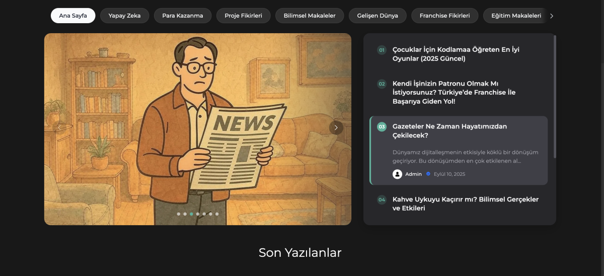 Profesyonel Blog ve Magazin Platformu V2