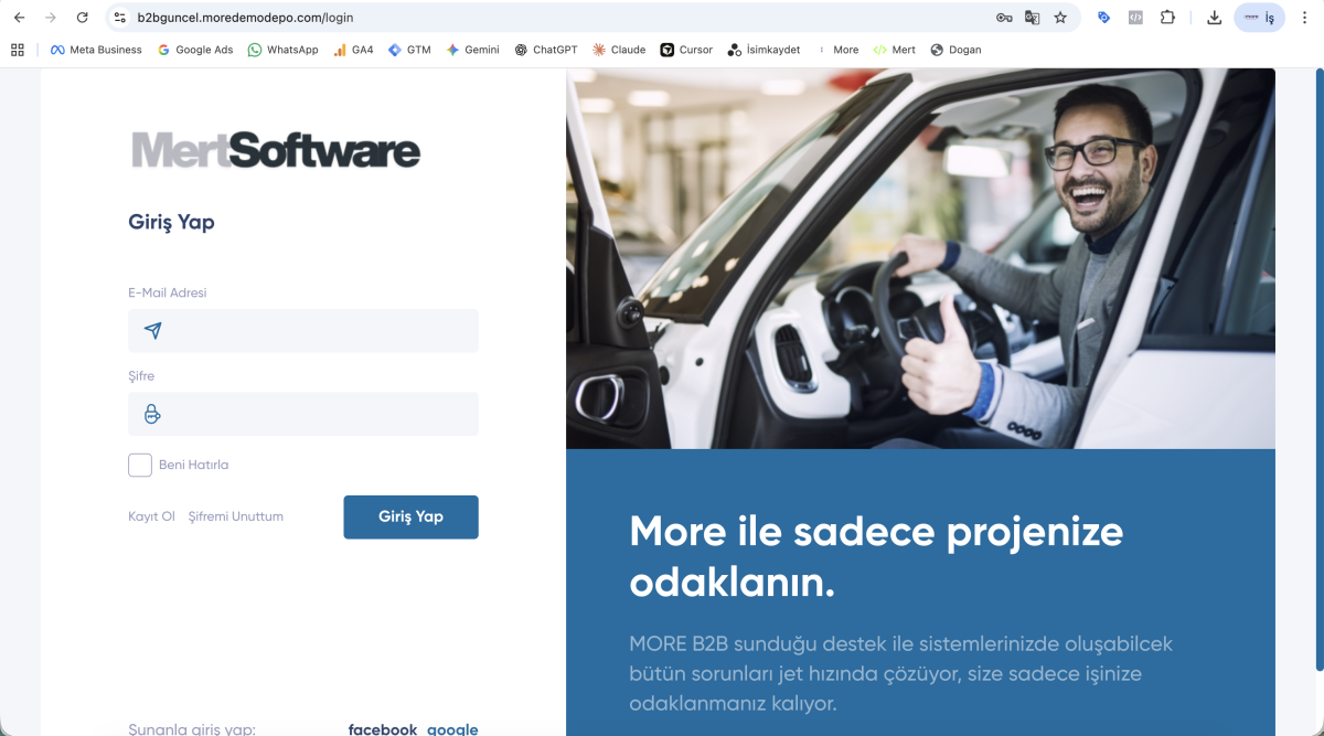 Profesyonel B2B Bayi Yönetim Sistemi V1