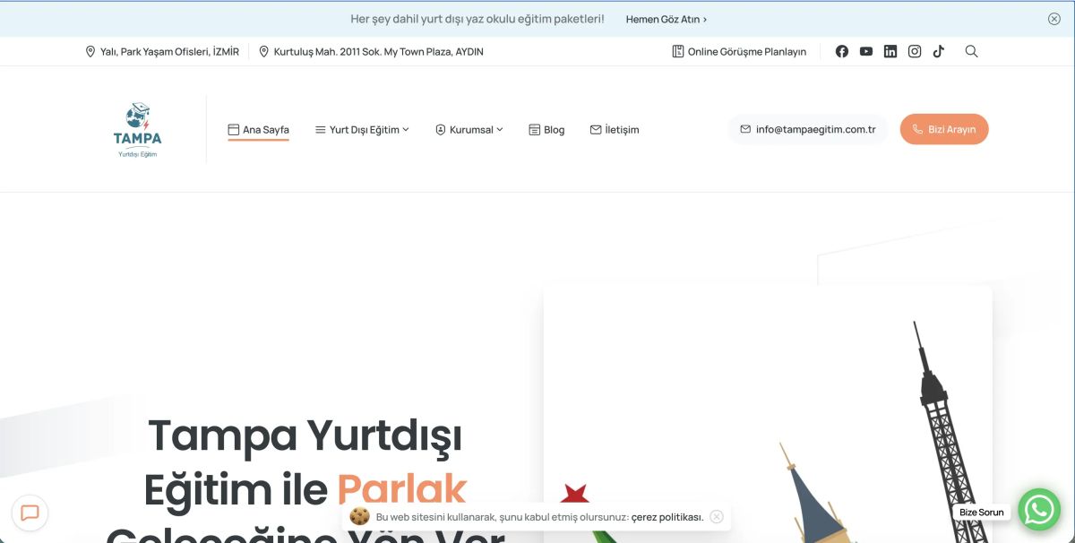 Tampa Yurtdışı Eğitim Web Sitesi